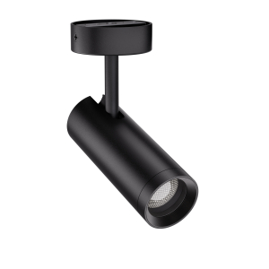 3-Ph Strahler VIBE 10W, 8-50°, CRI97, 470lm, DimOnBody, mit Baldachin zum Aufbau sz