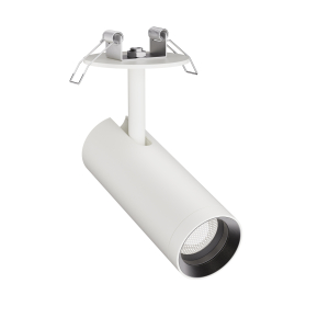 3-Ph Strahler VIBE 10W, 8-50°, CRI97, 470lm, DimOnBody, mit Baldachin zum Einbau ws