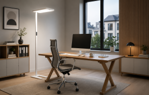 Vollspektrum Bürostehleuchte Arcus 100W, 6750lm indirekt, 2250lm direkt, 3000/4000/6000K, TouchDim