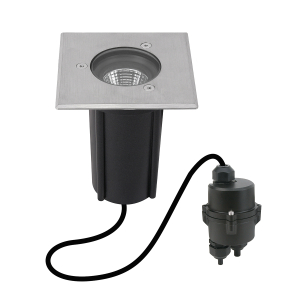 Bodeneinbauleuchte L10 Square 4.5W, 30° schwenkbar (2x15°), 24° Abstrahlwinkel, 95x95, 260lm, CRI90, IP65/68