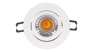 Deckeneinbau Fassung weiss zu LED-MODUL-927 Reihe, Ausschnitt: Ø68-80, Spannfeder