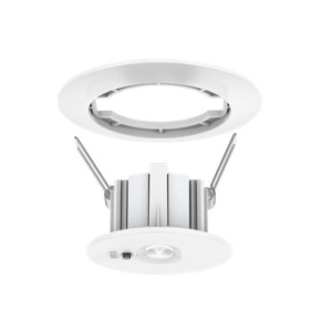 Einbau Sicherheitsleuchte Flächenoptik 3W, 240lm, IP20, AKKU 3h, DALI weiss