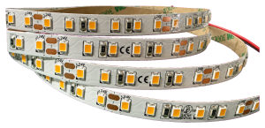 LED-Strip 24V 12W/m, 120Leds/m, 1200lm/W, CRI>95, cut=50mm IP20 - 2700K (mit hohem Rotspektrum für Fleischtheken) 8mm - 5m Rolle